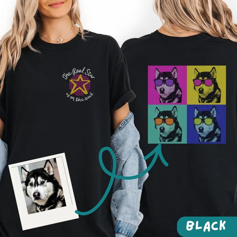 Custom Retro Bootleg Pop Art Pet Tee