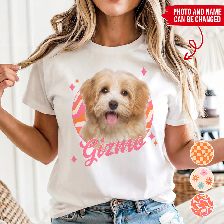 Custom Vintage Pet Photo - Personalized Pet Photo + Name T-Shirt Sweatshirt Hoodie