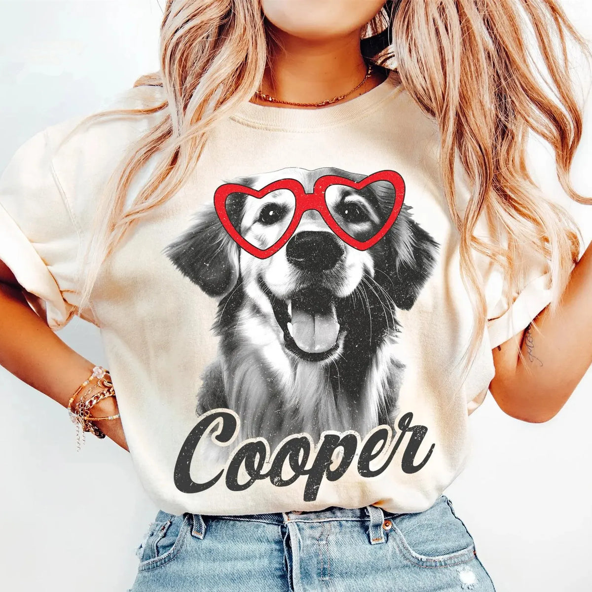Custom Photo Dog Valentine Shirt, Dog Mom Dog Dad Tee, Valentine Sweatshirt