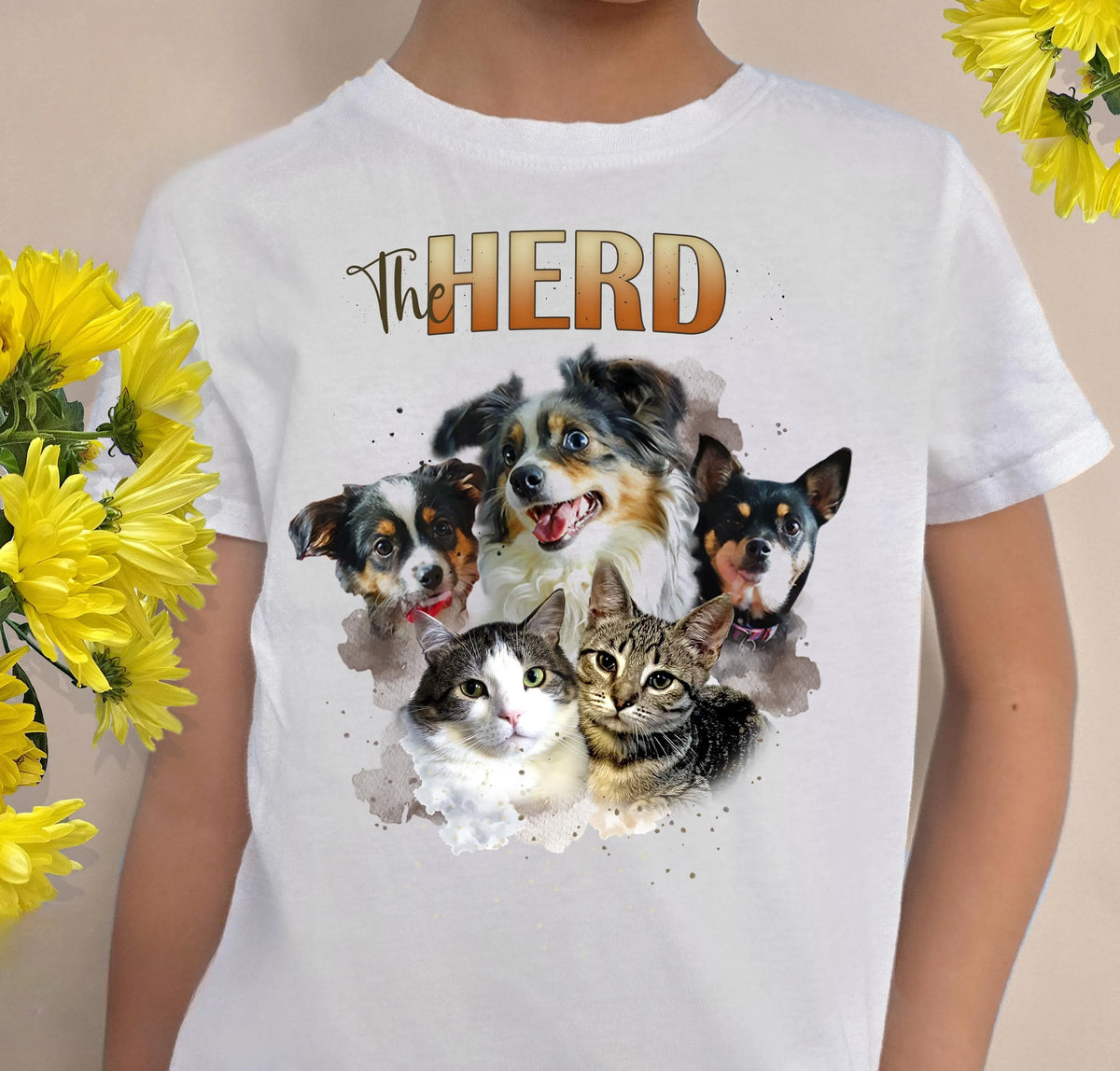 Custom Dogs and Cats T-shirt from Photos, Dog Shirt, Cat Shirt