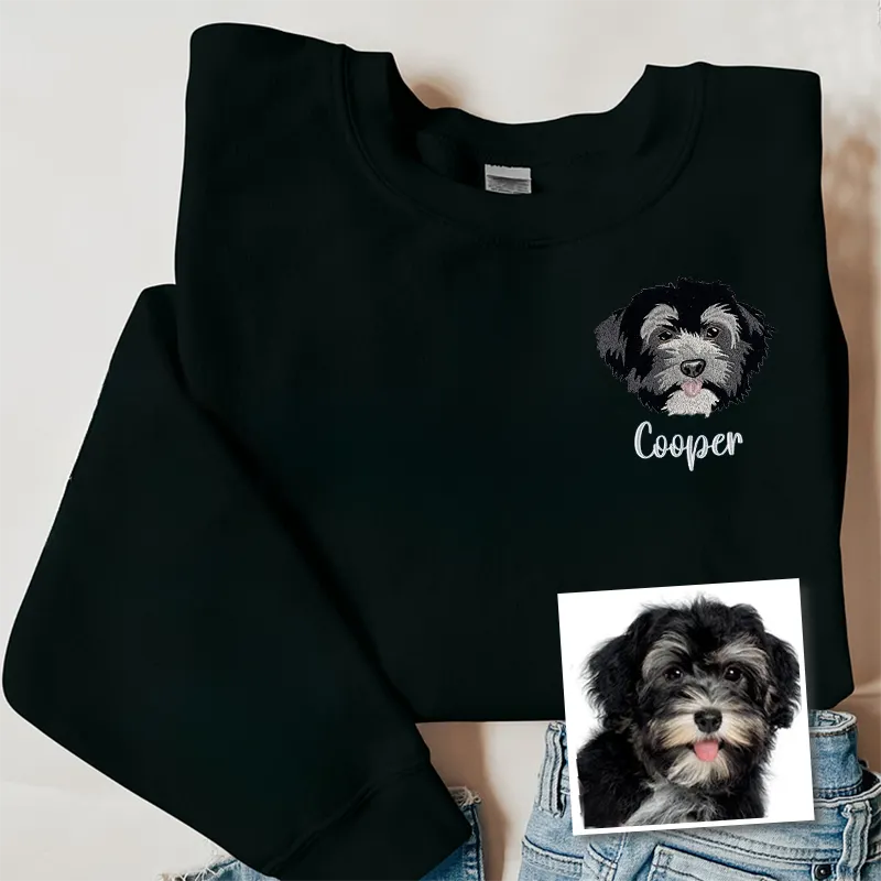 Miniature Schnauzer Lover Custom Embroidered Sweatshirt Hoodie T-shirt