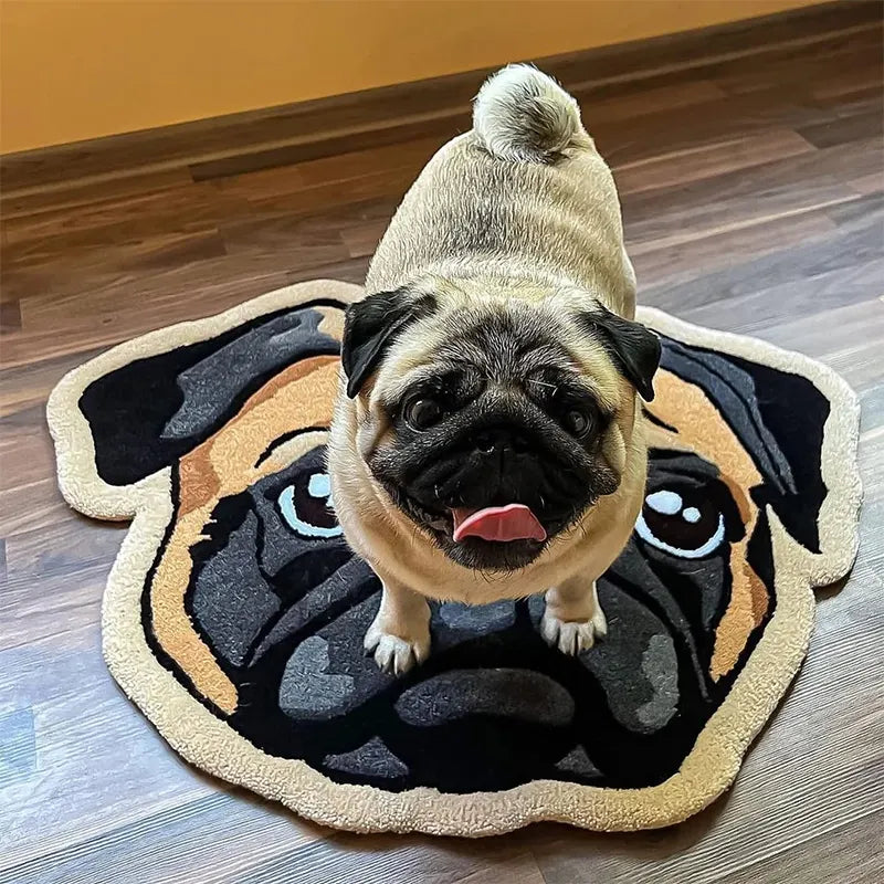 CUSTOM PET RUG - Tufted Rug - Personalised Pet Dog Portrait Rug