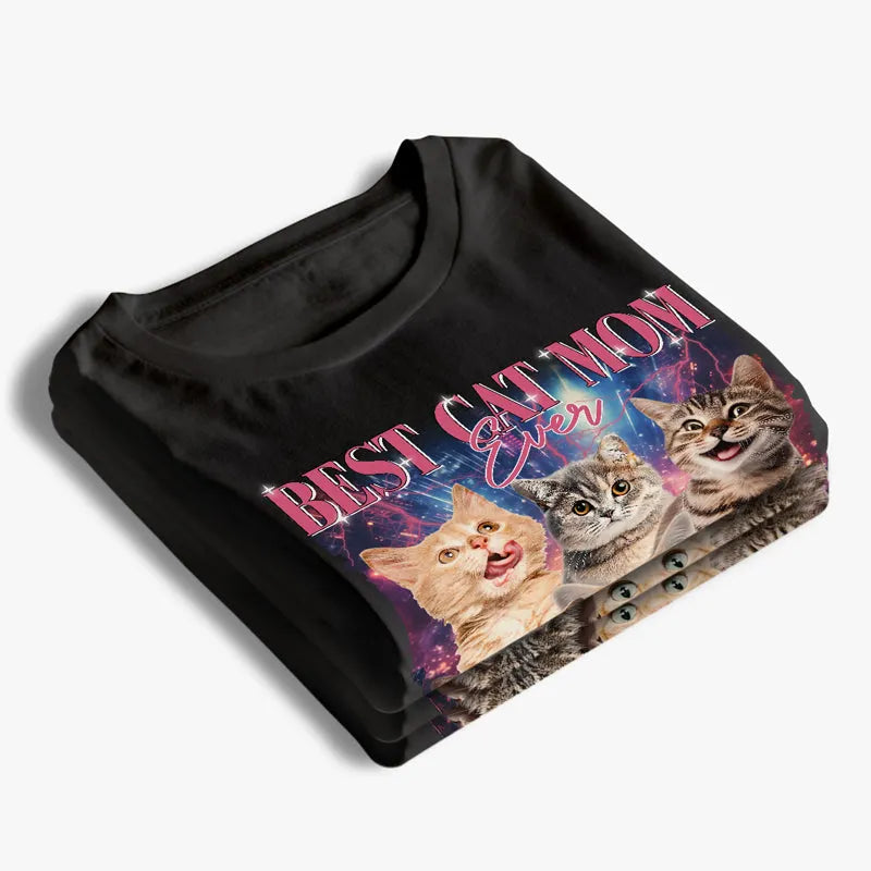 Custom Photo Printing Best Cat Dad Ever - Dog & Cat Personalized Custom Unisex T-shirt, Hoodie, Sweatshirt