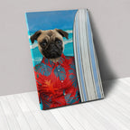 The Surfer - Custom Pet Portrait Canvas Frame