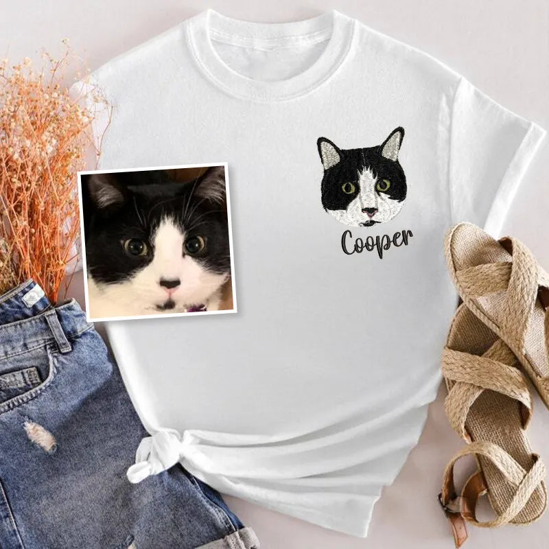 Tuxedo Cat Lover Custom Embroidered Sweatshirt Hoodie T-shirt