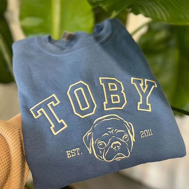 Custom Pet College Sweatshirt/Hoodie- Stylish Outline Style