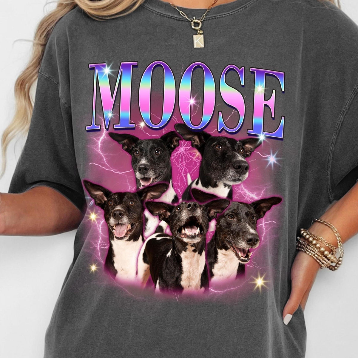Vintage Pet TShirt Pet Photo + Name Custom Dog Shirt Sweatshirt Hoodie