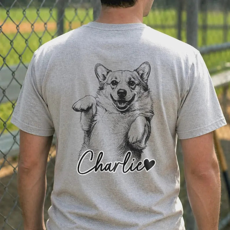 Custom Dog Dad Photo T-shirt, Father's Day Shirt For Dog Dad