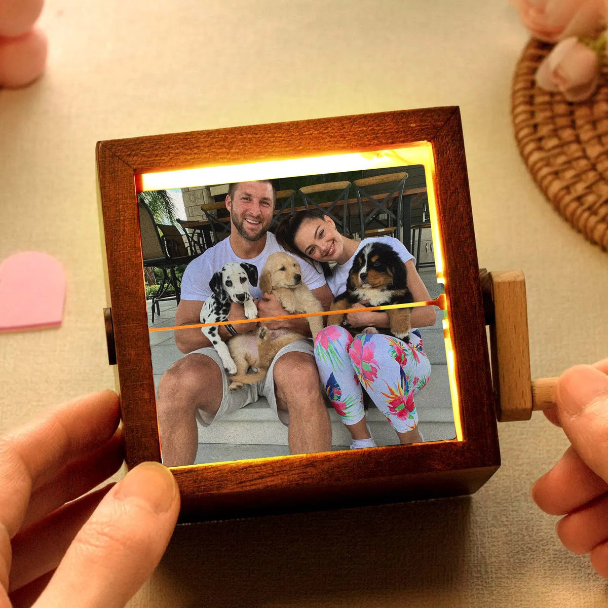 PetFiestas® Custom Photos Hand-Crank Flipbook Box