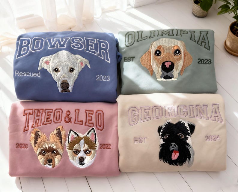 Personalized Pet Face Sweatshirt from Your Photo, Varsity Sweatshirt- Varsity Colorful Design