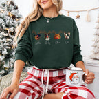 PetFiestas® Custom Multiple Pets Photo Christmas Sweatshirt, Funny Dog Reindeer Sweatshirt