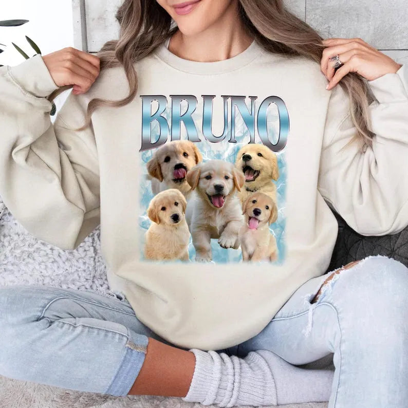 Custom Pet Bootleg Sweatshirt Tee Hoodie, Your Own Bootleg Shirt, Pet Photo Shirt