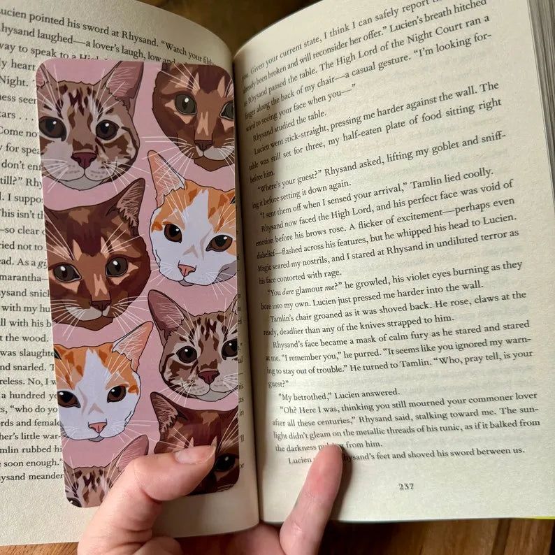 Custom Pet Portrait Bookmark – Personalized Bookmark for Pet Owners & Book Lovers