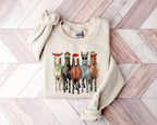 Horse Christmas Sweatshirt, Funny Animals Christmas Sweatshirt, Farm Lover Gift