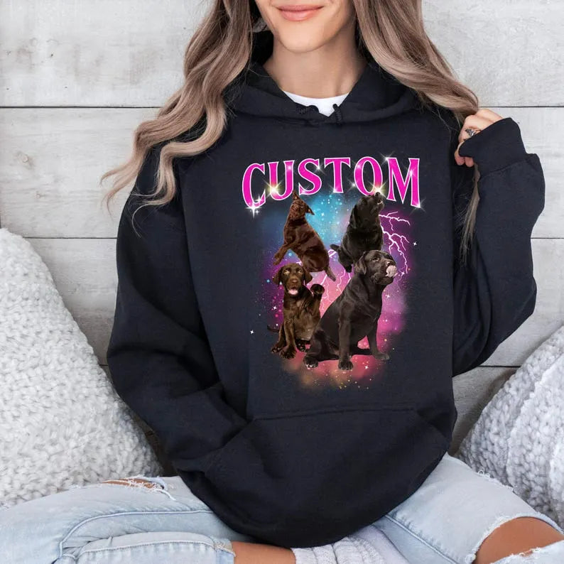 Custom Dog Bootleg Rap Unisex T-Shirt Sweatshirt Hoodie, Personalized Dog Bootleg Vintage Shirt