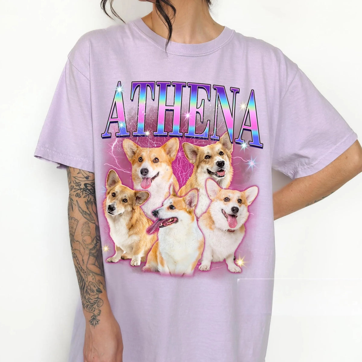 Vintage Pet TShirt Pet Photo + Name Custom Dog Shirt Sweatshirt Hoodie
