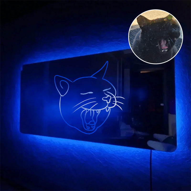 PetFiestas® Personalized Pet Photo Mirror - Light Up Mirror