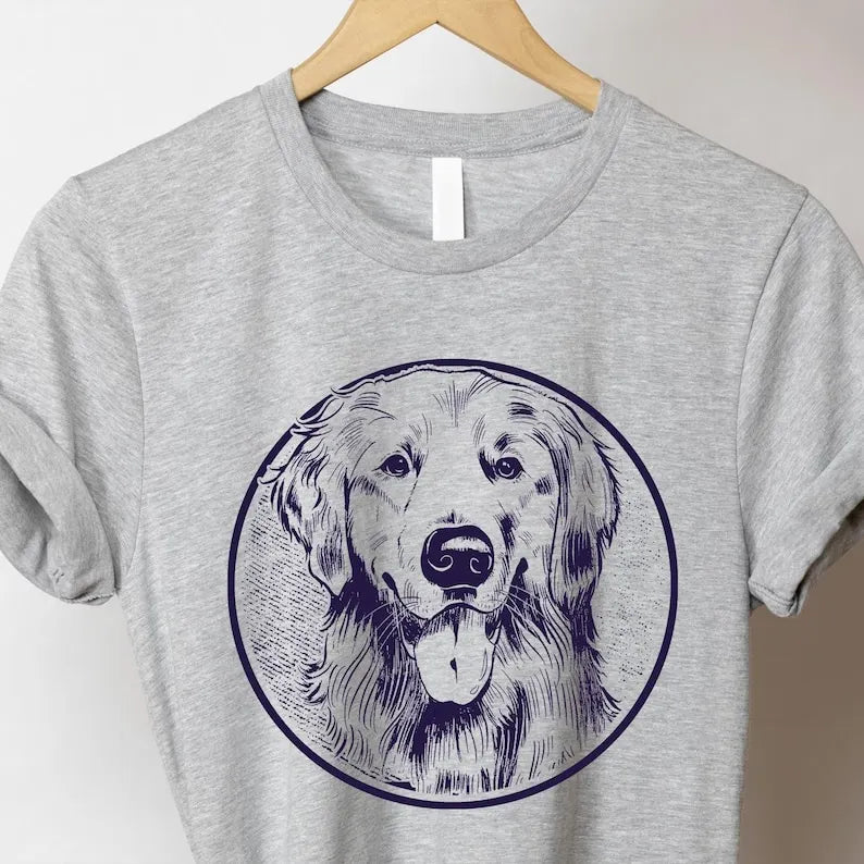 Personalized Dog Hand-drawing Shirt, Custom Dog Photo T-Shirt Sweatshirt Hoodie
