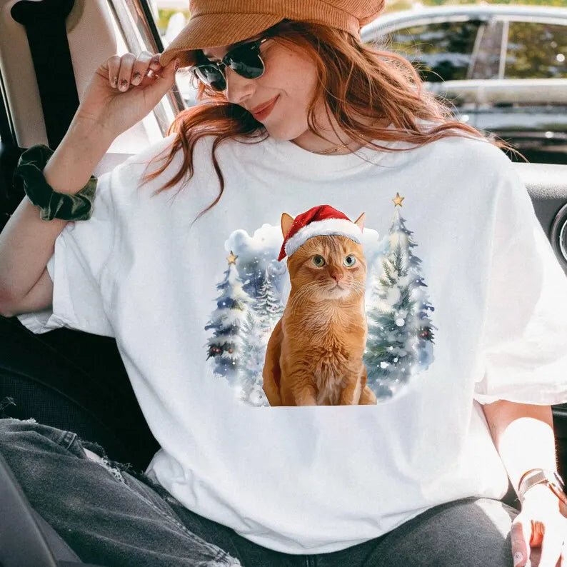 PetFiestas® Christmas Custom Pet Santa Personalized Pet Christmas Sweatshirt Hoodie T-shirt for Adults and Kids