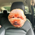 Custom Dog Face Car Neck Pillow, Personalized Pet Cat Dog Photo Car Neck Rest Cushion Pillow