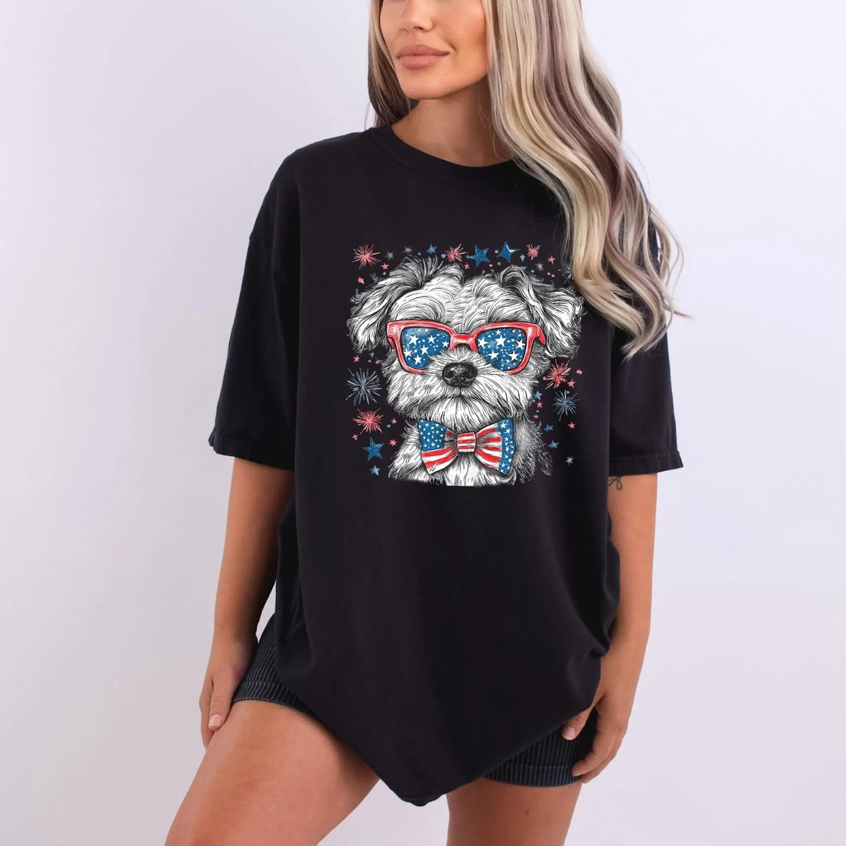 Custom Pet Photo Shirt – 4th of July Patriotic Dog Tee, USA Flag Gift for Pet Lovers