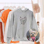 Personalized Embroidered Dog Hoodie, Custom one-line Pet Sweatshirt- Stylish Outline Style