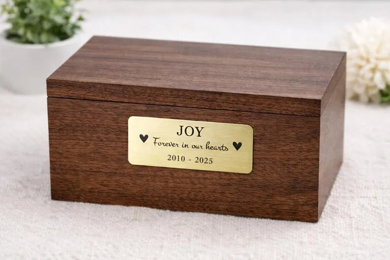 Custom Pet Portrait Memorial Urn Plaque, Personalized Memorial Plate, Name Tag