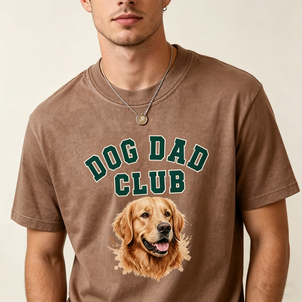 Custom Dog Photo T-shirt, Dog Club Tee for Father's Day