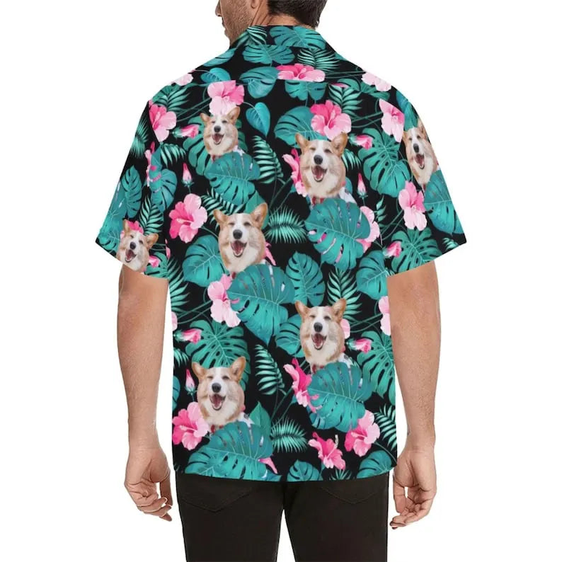 Personalized Photo Hawaiian Shirts Custom Dog Face Shirt Custom Hawaiian Shirt with Pets Face