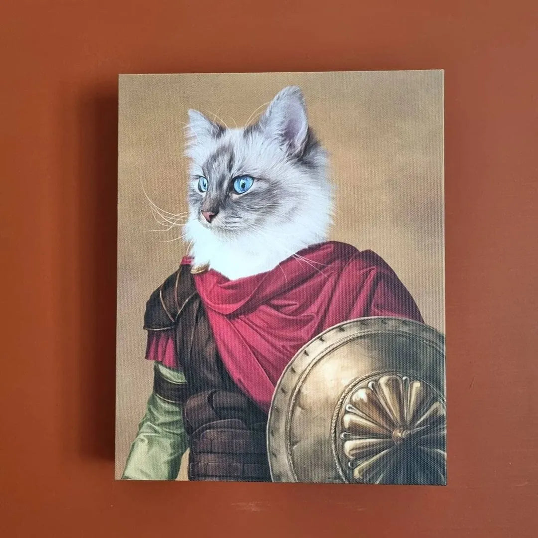 The Gladiator - Custom Pet Portrait Canvas Frame