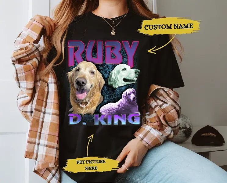 Custom Your Pet Bootleg Shirt, Retro Custom Bootleg Rap Tee Sweatshirt Hoodie