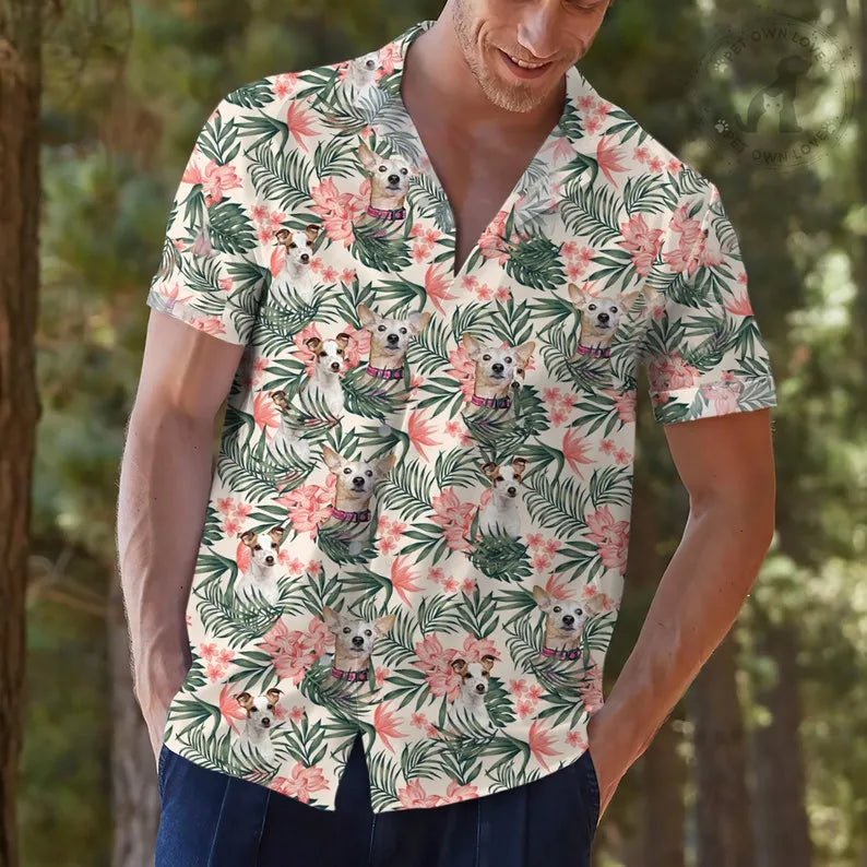 Custom Dog Hawaiian Shirt - Dog & Cat Personalized Custom Unisex Tropical Hawaiian Aloha Shirt