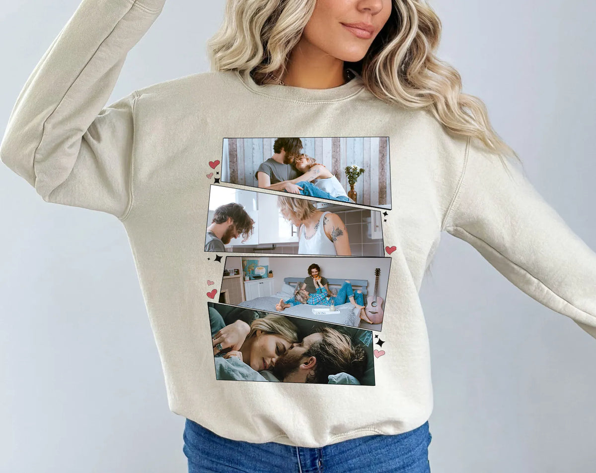 Custom Couple Sweatshirts from Photos,Photo Printing Sweatshirt Hoodie, Valentines Day Gift Valentines