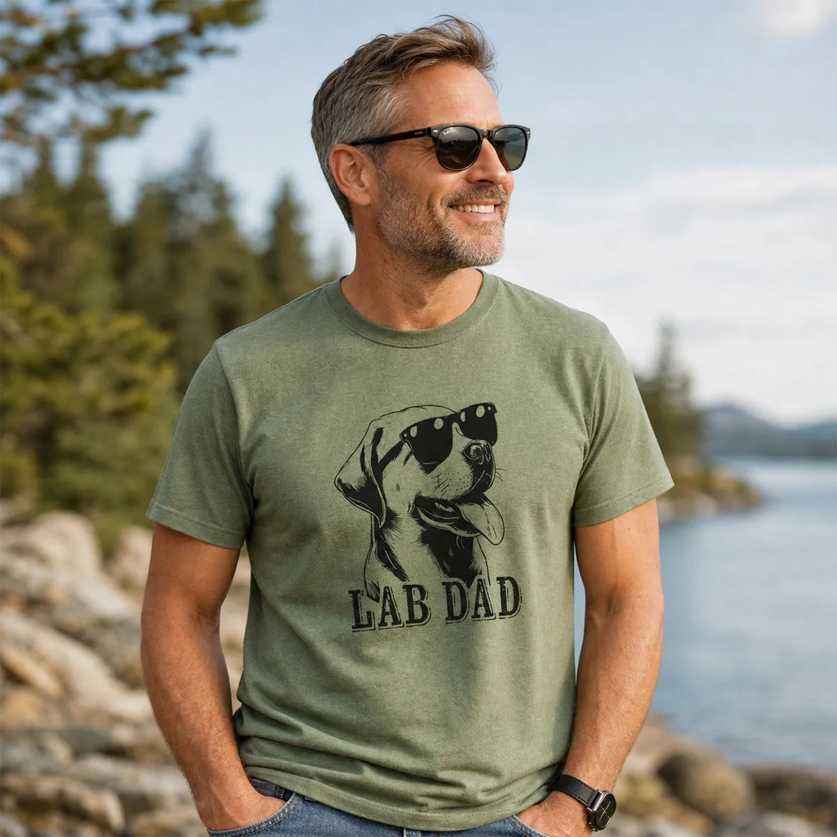 Custom Dog Dad Shirt with Dog Photo, Father's Day Shirt for Dog Dad