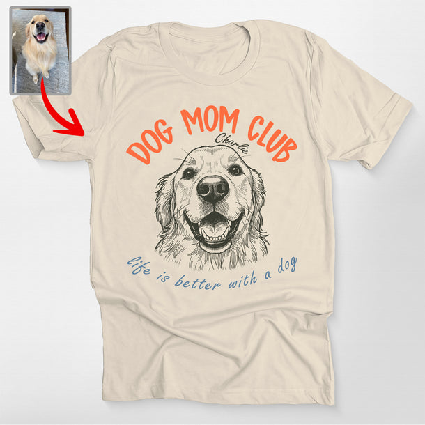 Personalized Dog Mom Club T-shirt Sweatshirt Hoodie, Mother's Day Gift