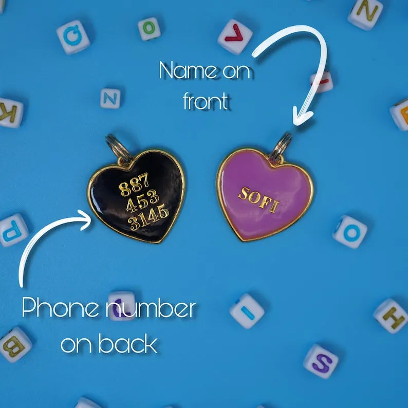 Custom Pet ID Tag Double-Sided, Personalized Dog & Cat Tag