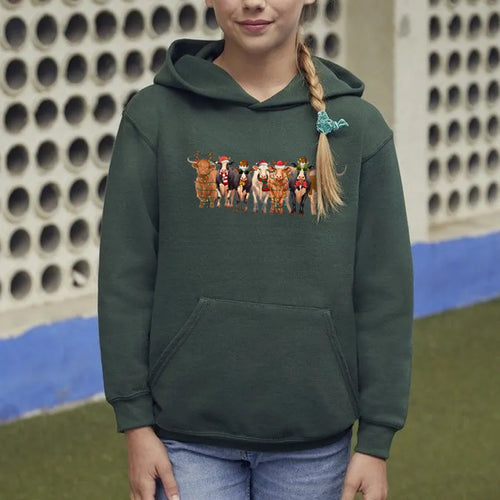 Christmas Sweathirt, Cow Sweatshirt, Cow Lovers Shirt, Funny Christmas Shirt For Kids Youth