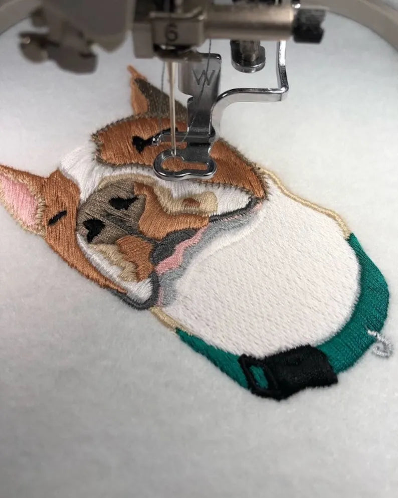Personalised Custom Pet Portrait Embroidered Patch | gift | memorial | memory | keepsake | embroidery