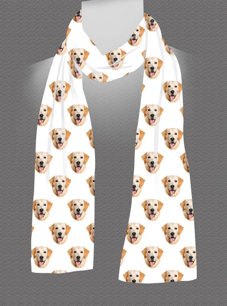Custom Your Photo On Scarf, Photo Scarves Custom Pet Photo Scarf 