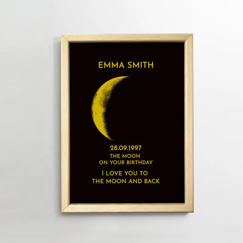 🌔Custom Couple Art Frame/ REAL MOON PHASE - For Memory Gift
