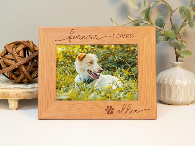 Personalized Dog Memorial Picture Frames, Pet Memorial Gift, Pet Loss Gift for Dog Mom