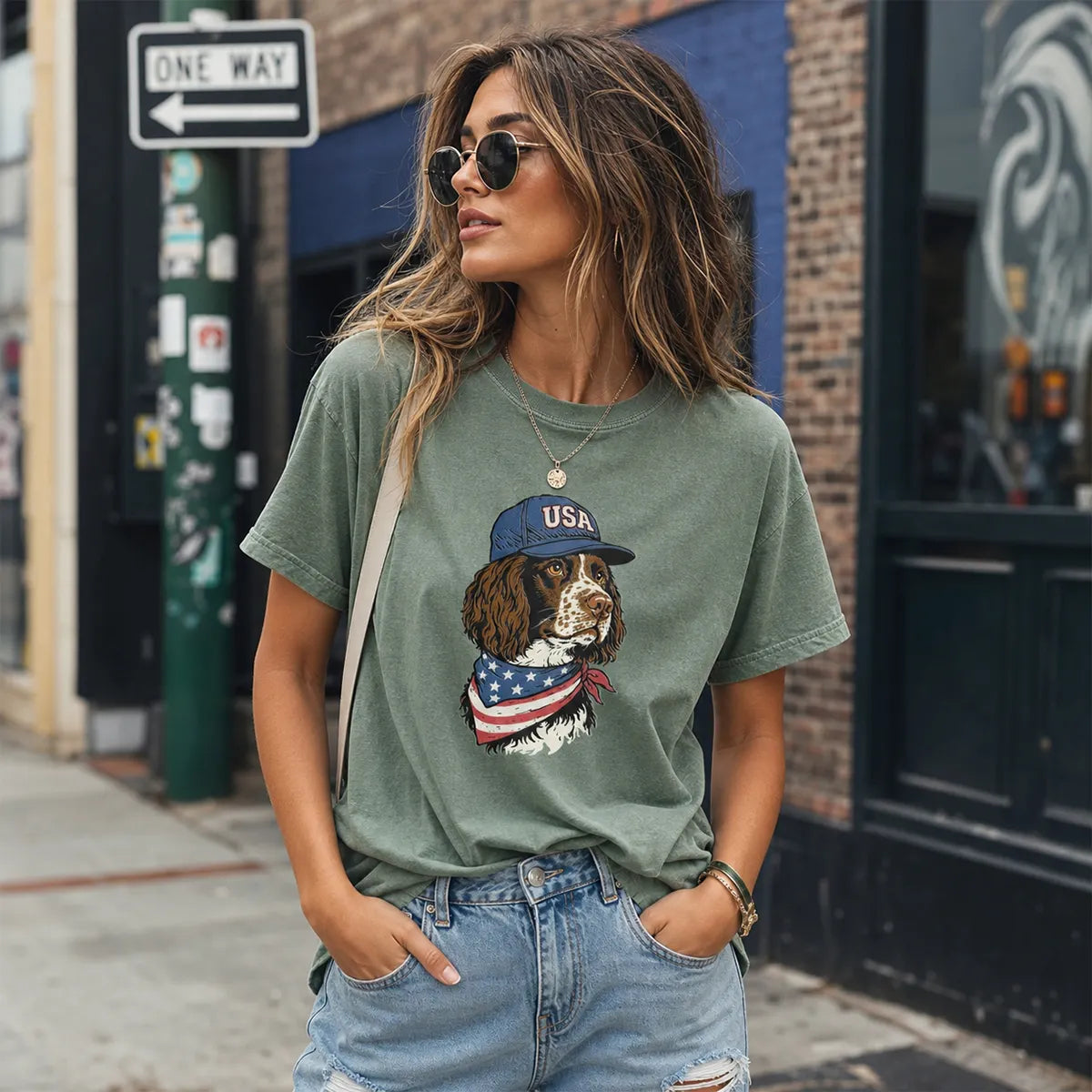 Custom 4th of July Dog Shirt, USA America Patriotic Independence Day Tee for Dog Lover
