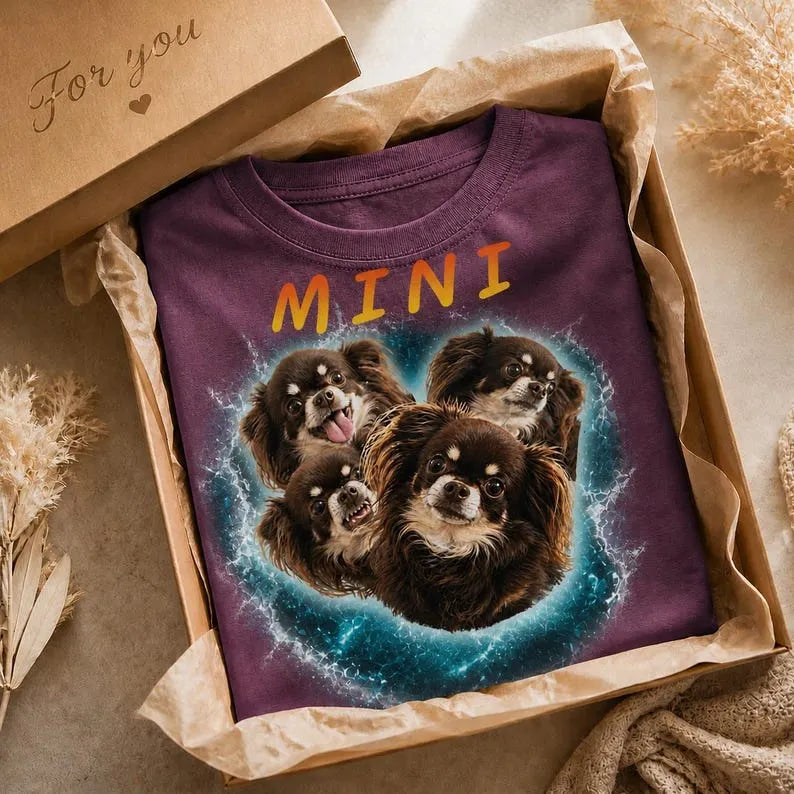Custom Retro Bootleg Pet Shirt – Summer Ocean Beach Vibe Personalized Tee