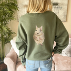 Custom Pet Fullbody Fullcolor Embroidered T-shirt Sweatshirt Hoodie- Colorful Design