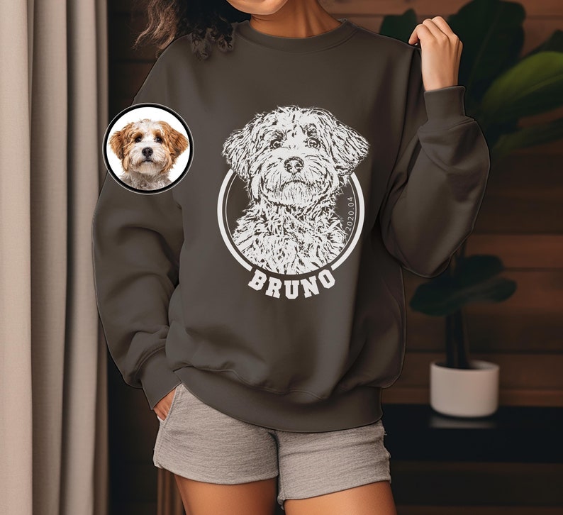 Custom Pet Sweatshirt From Photo, Your Pet Photo Print T-shirt Sweatshirt Hoodie