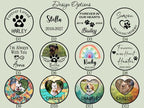 Personalized Pet Memorial Sun Catcher – Rainbow Bridge Stained Glass with Photo