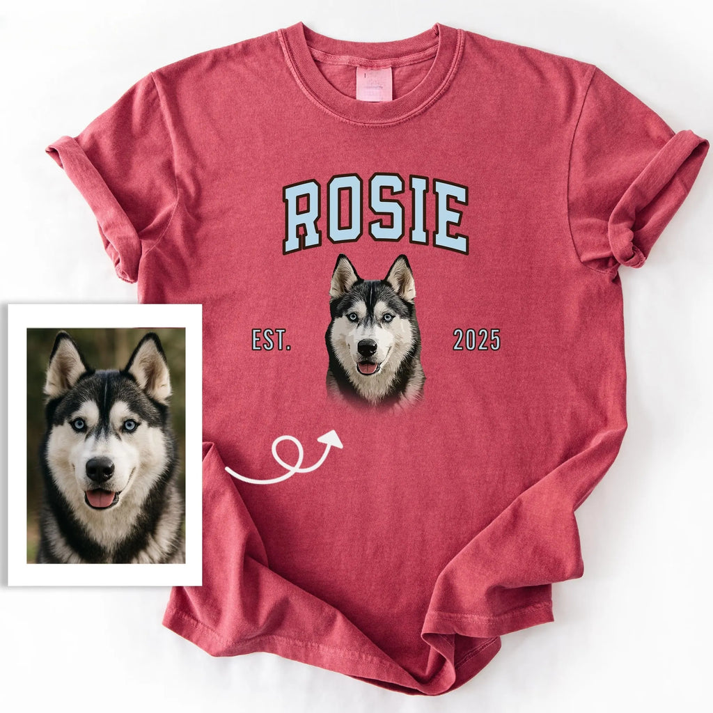 Custom Bootleg Dog Shirt – Personalized Dog Photo & Name T-Shirt