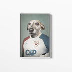 The Soccer Player - Custom Pet Portrait Canvas Frame