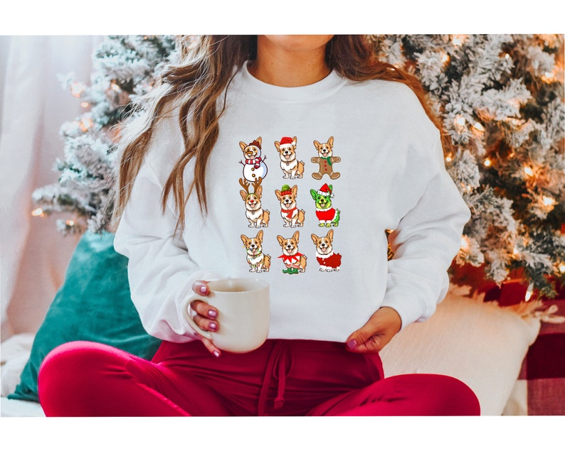 Corgi Mom Sweatshirt T shirt Hoodie, Christmas Dog Shirt