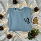 Custom Embroidered Pet From Photo Sweatshirt, Hoodie, Dog Shirt with Name- Stylish Outline Style
